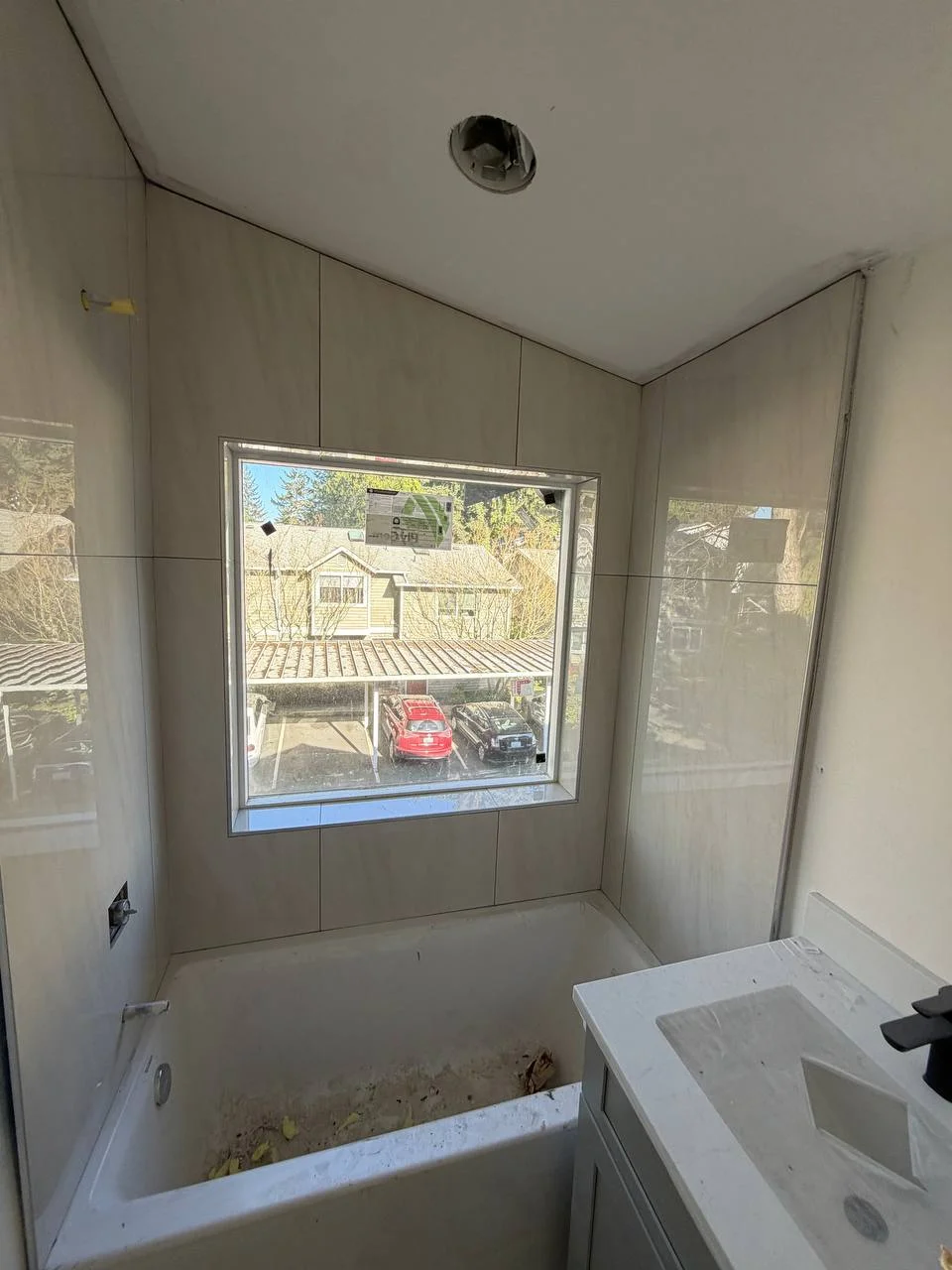 Glossy Large-Format Tile & Natural Light