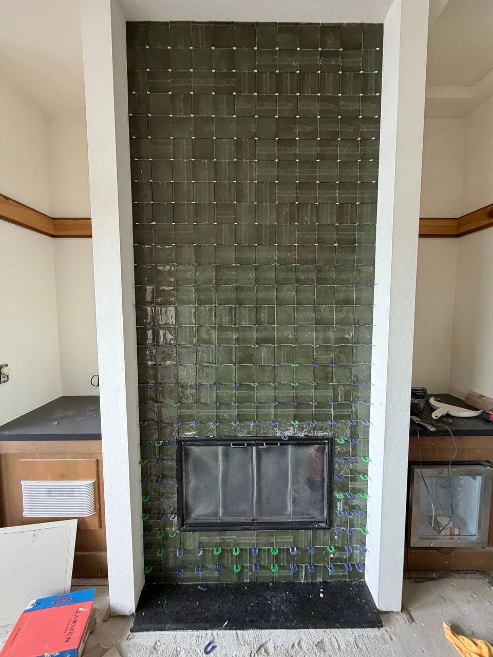 Glossy Green Zellige Tile Installation